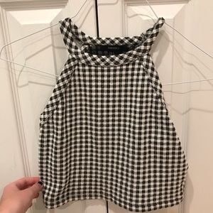 forever 21 gingham cropped tank